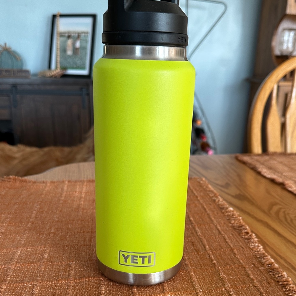 YETI Bright Green Stainless Steel Bottle